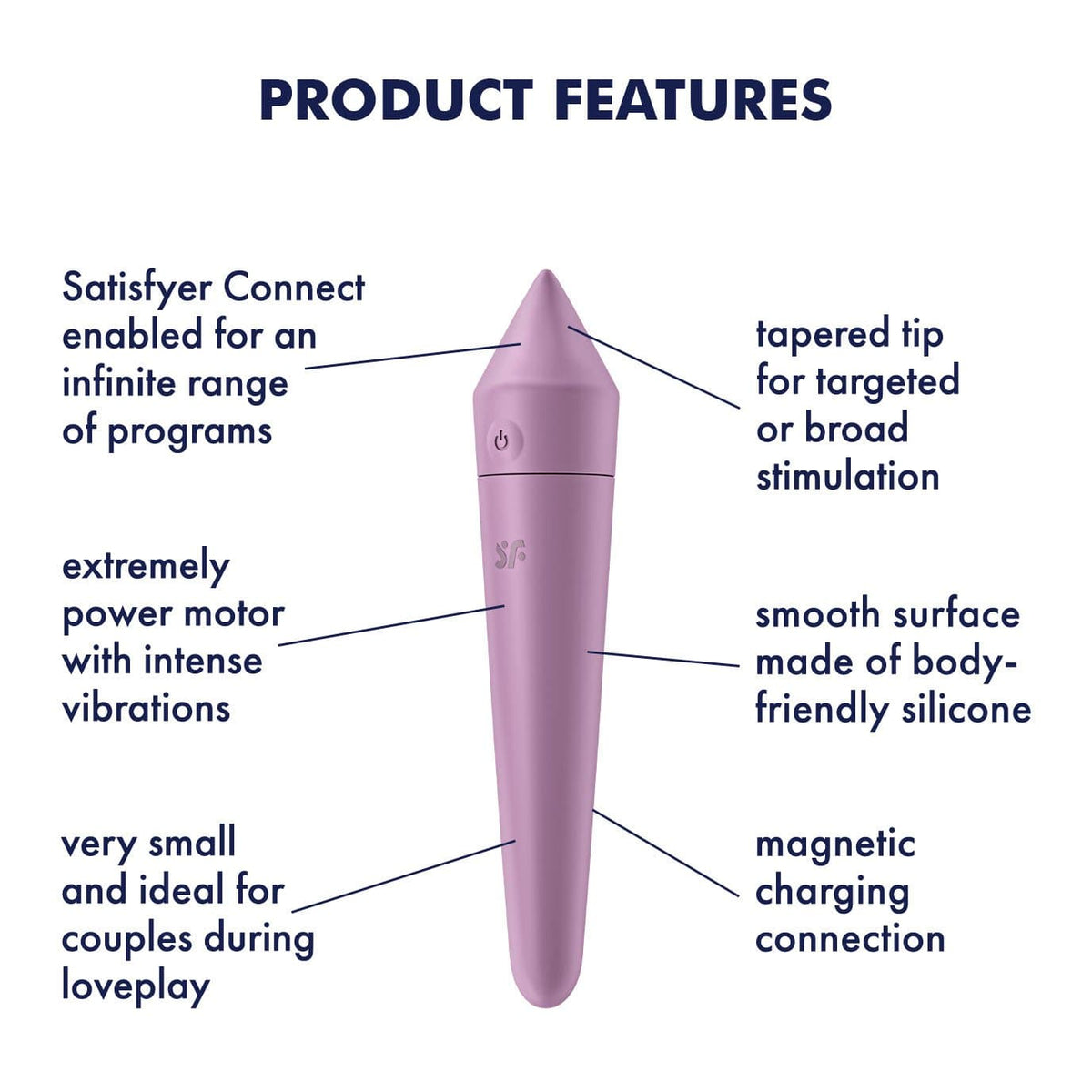 Satisfyer - Ultra Power Bullet 8 Vibrator with Bluetooth and App CherryAffairs