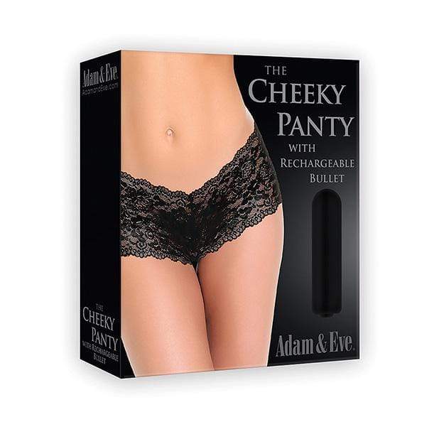 Adam and Eve - Cheeky Vibrating Panty with Rechargeable Bullet (Black) AE1018 CherryAffairs