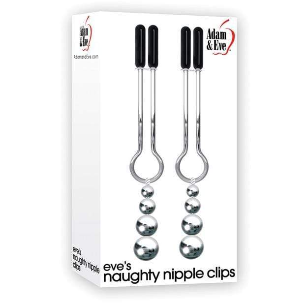 Adam &amp; Eve -  Eve&#39;s Naughty Nipple Clamps (Silver)    Nipple Clamps (Non Vibration)