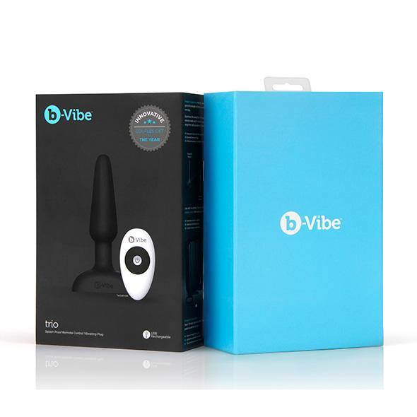 B-Vibe - Trio Remote Control Vibrating Anal Plug (Black) | CherryAffairs Singapore