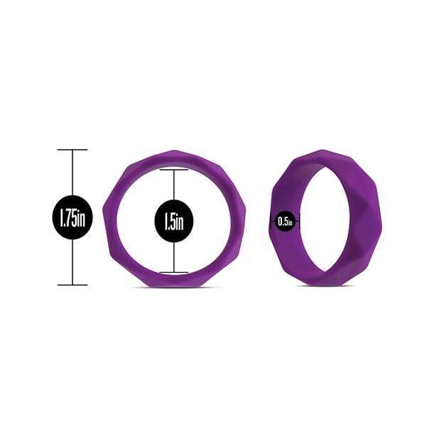 Blush Novelties - Wellness Geo C Ring (Purple)    Silicone Cock Ring (Non Vibration)