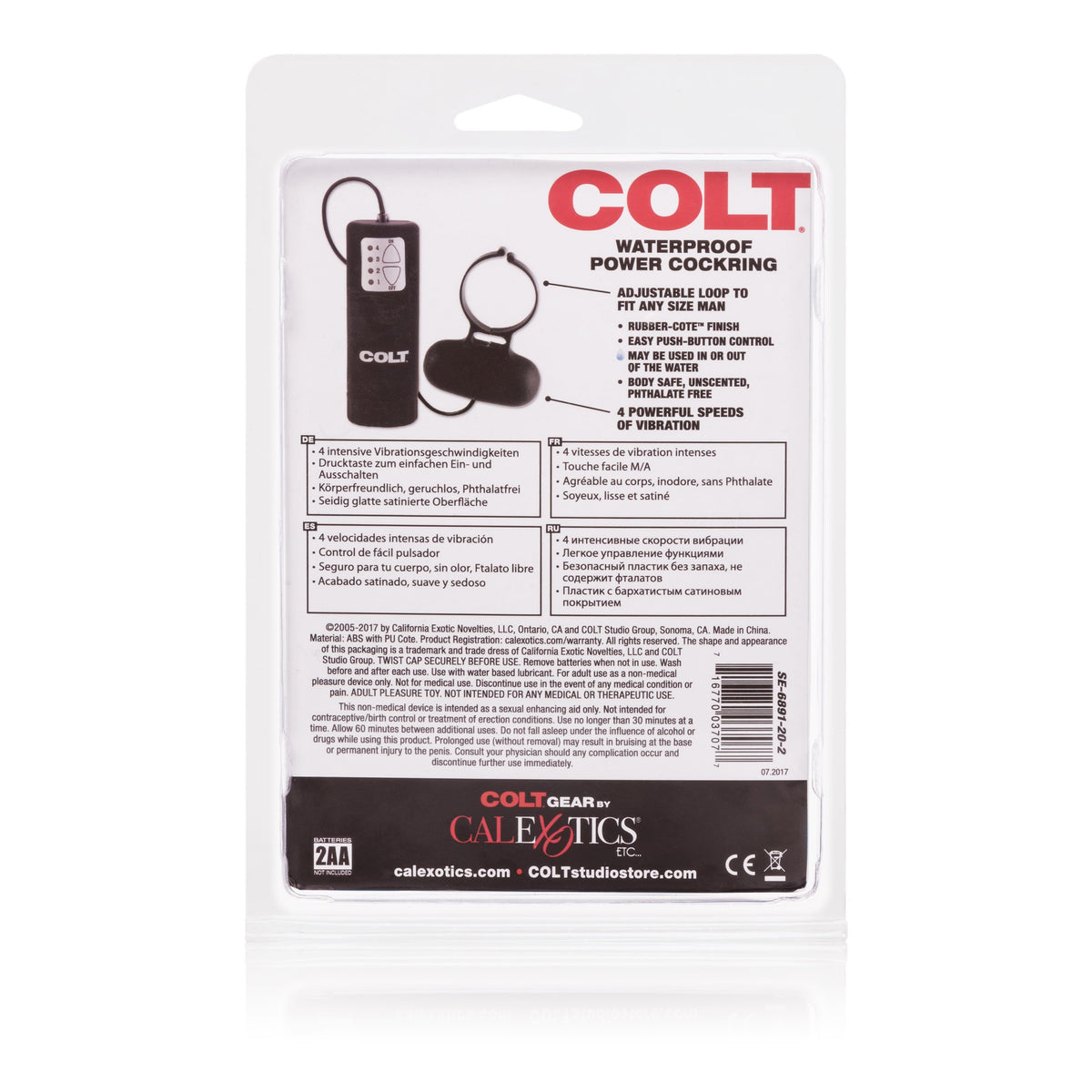 California Exotics - COLT Waterproof Power Cock Ring (Black) CE1460 CherryAffairs