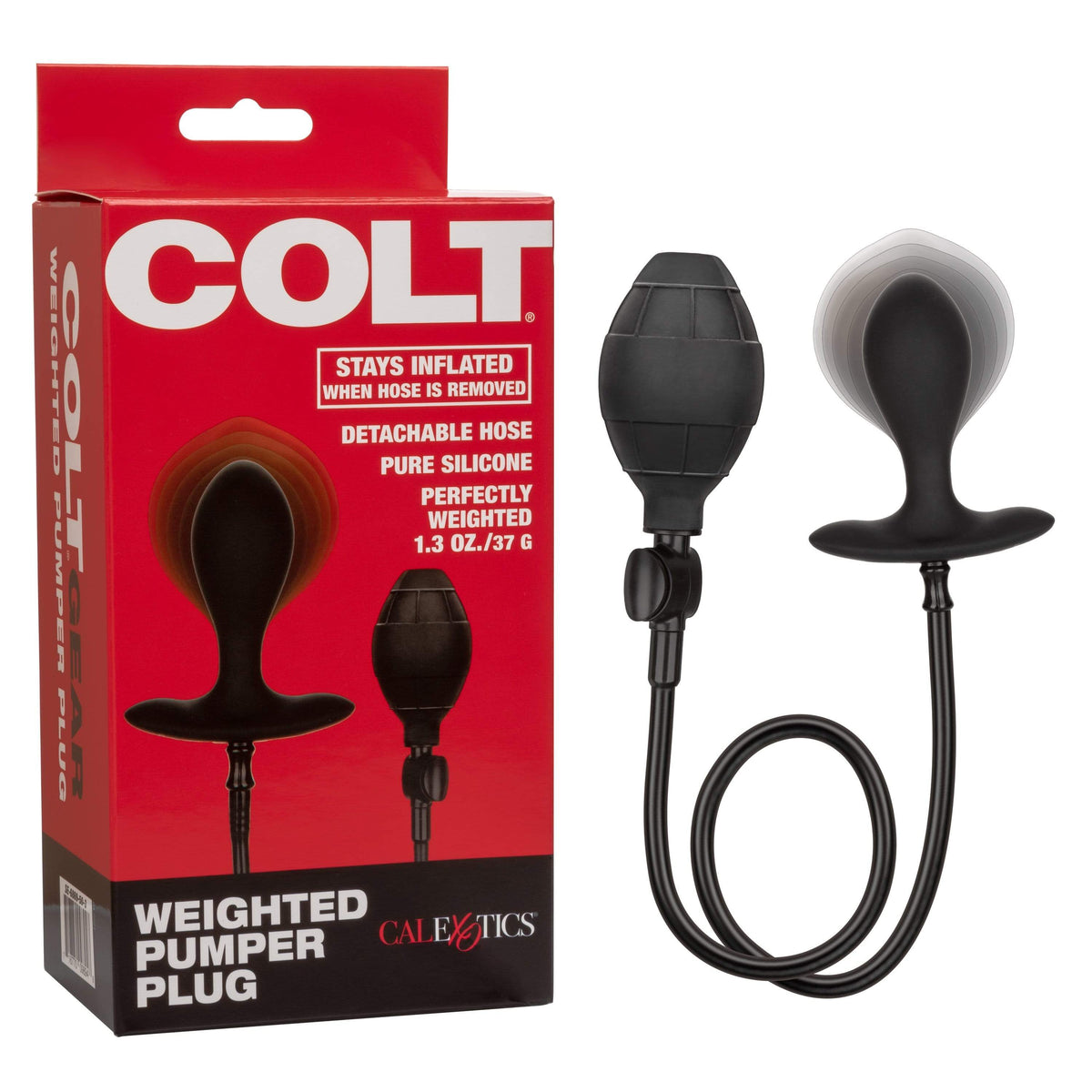 California Exotics - Colt Weighted Inflatable Pumper Plug (Black) -   CherryAffairs