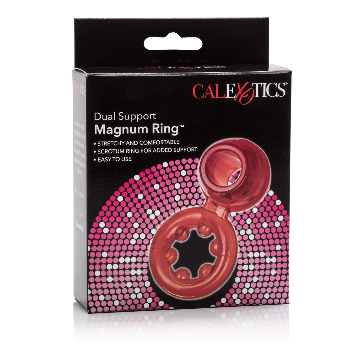 California Exotics - Dual Support Magnum Cock Ring (Red) Rubber Cock Ring (Non Vibration) 716770047083 CherryAffairs