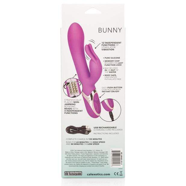 California Exotics - Enchanted Bunny Rechargeable Rabbit Vibrator (Purple) CE1307 CherryAffairs