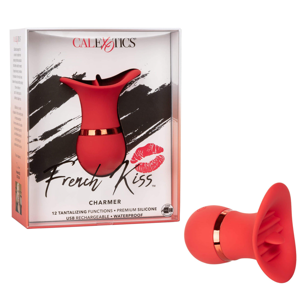California Exotics - French Kiss Charmer Clit Massager (Red) CE1777 CherryAffairs