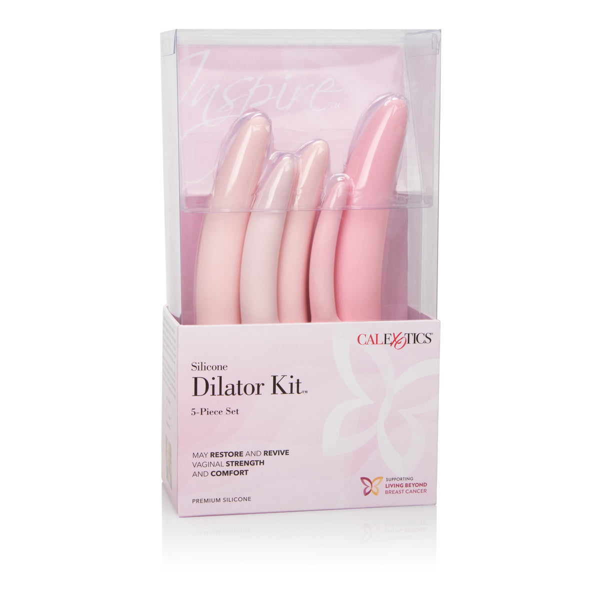 California Exotics - Inspire Silicone Dilator 5 Piece Set (Pink)    Non Realistic Dildo w/o suction cup (Non Vibration)