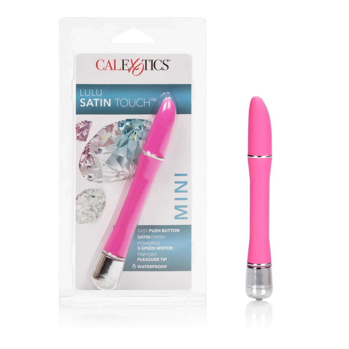 California Exotics - Lulu Satin Touch Mini Vibrator (Pink) Non Realistic Dildo w/o suction cup (Vibration) Non Rechargeable 716770059833 CherryAffairs