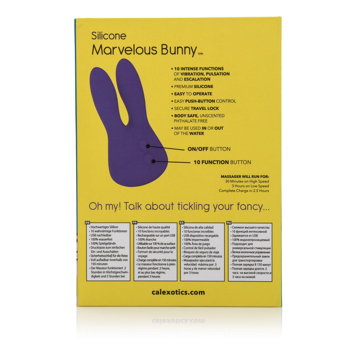 California Exotics - Mini Marvels Silicone Marvelous Bunny Clit Massager  (Purple)    Clit Massager (Vibration) Rechargeable