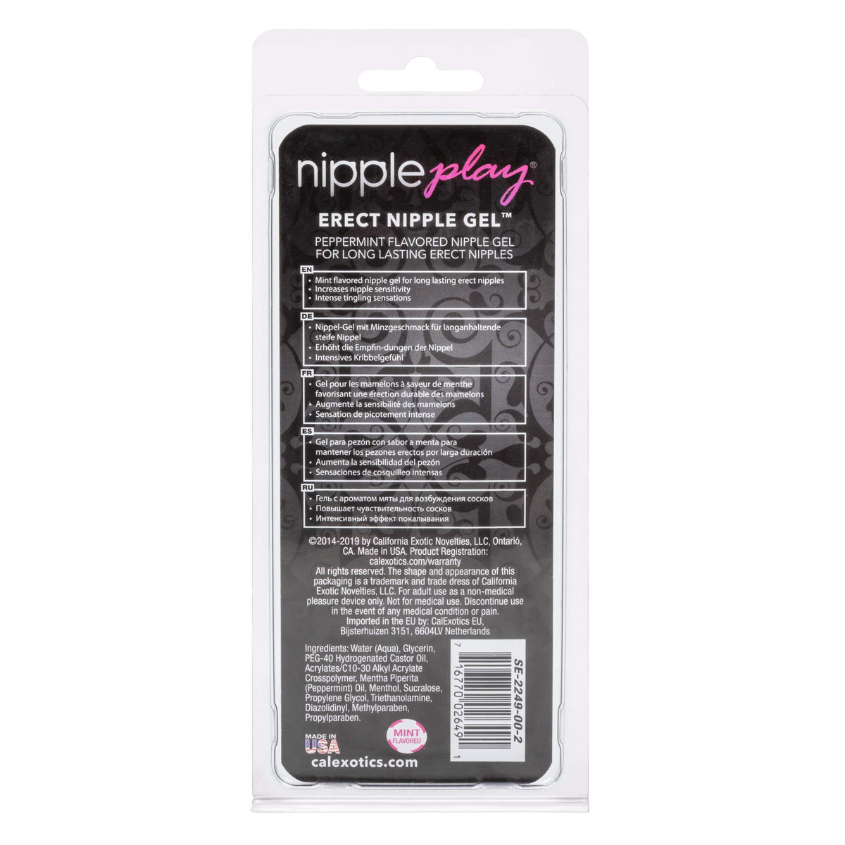California Exotics - Nipple Play Mint Flavored Erect Nipple Arousal Gel 15ml CE1815 CherryAffairs