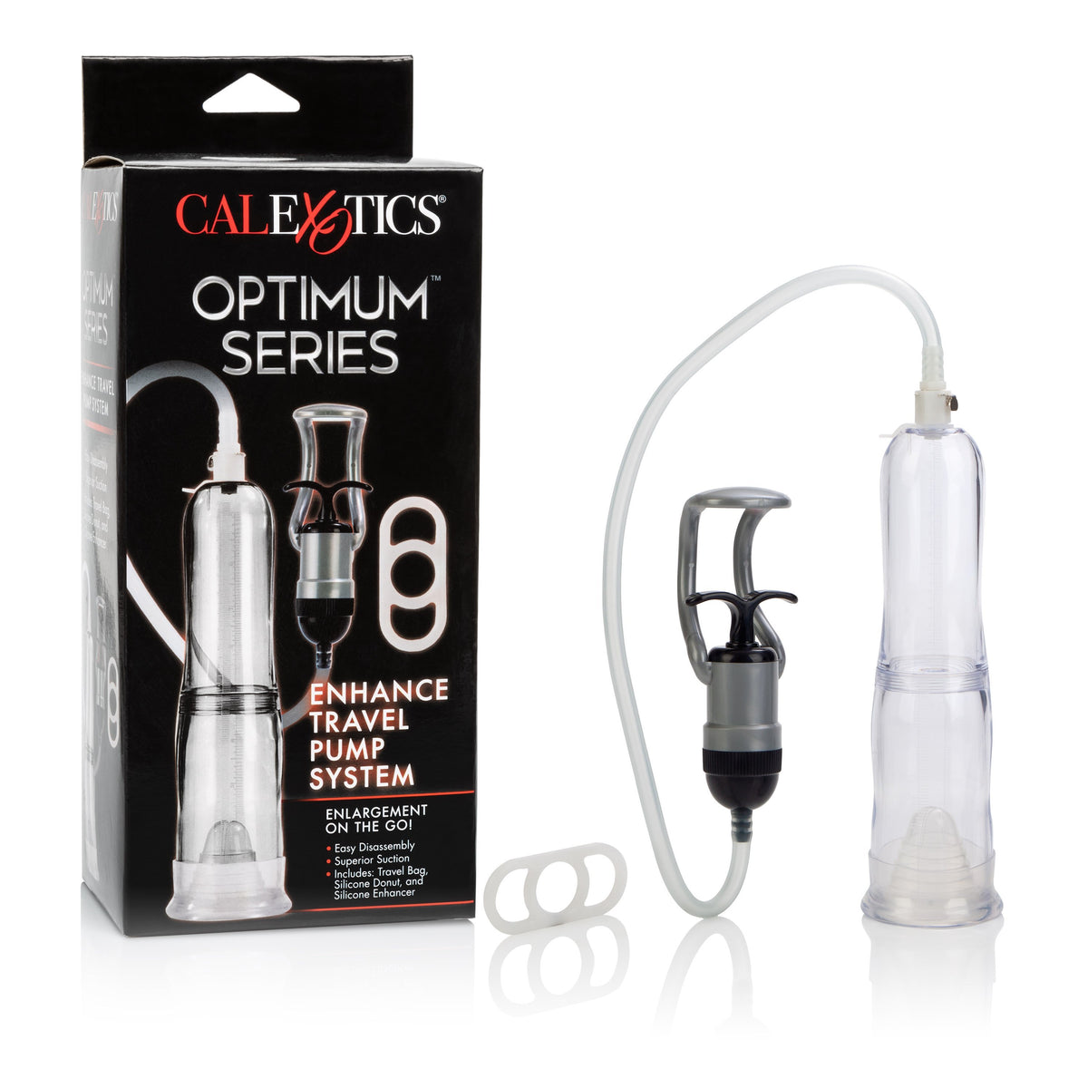 California Exotics - Optimum Series Enhance Travel Pump System (Clear)    Penis Pump (Non Vibration)