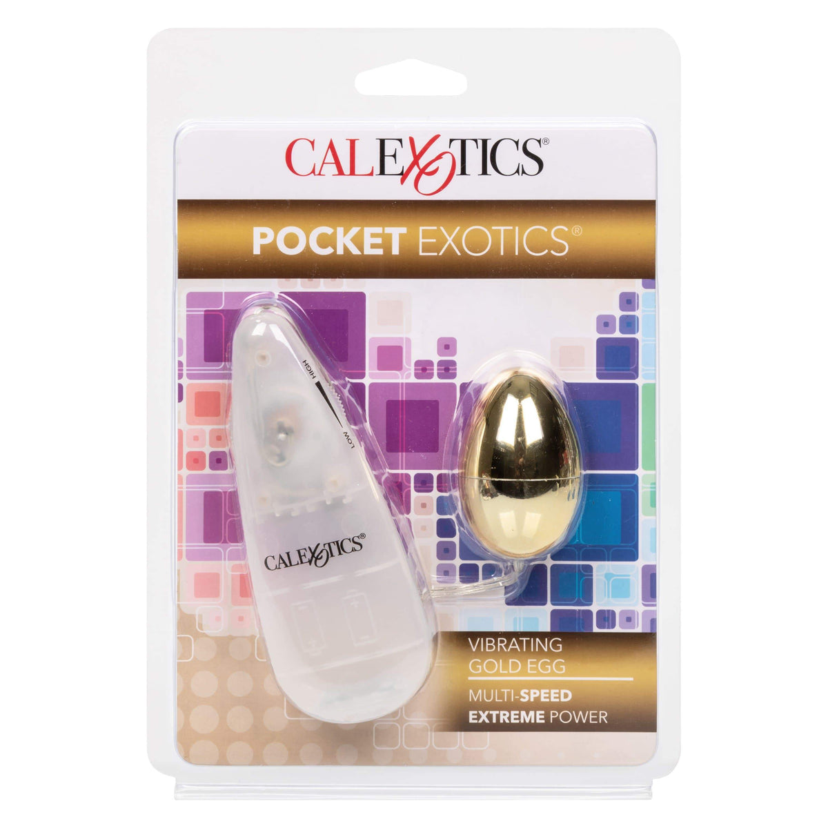 California Exotics - Pocket Exotics Vibrating Gold Egg Massager with Remote (Gold) CE1793 CherryAffairs