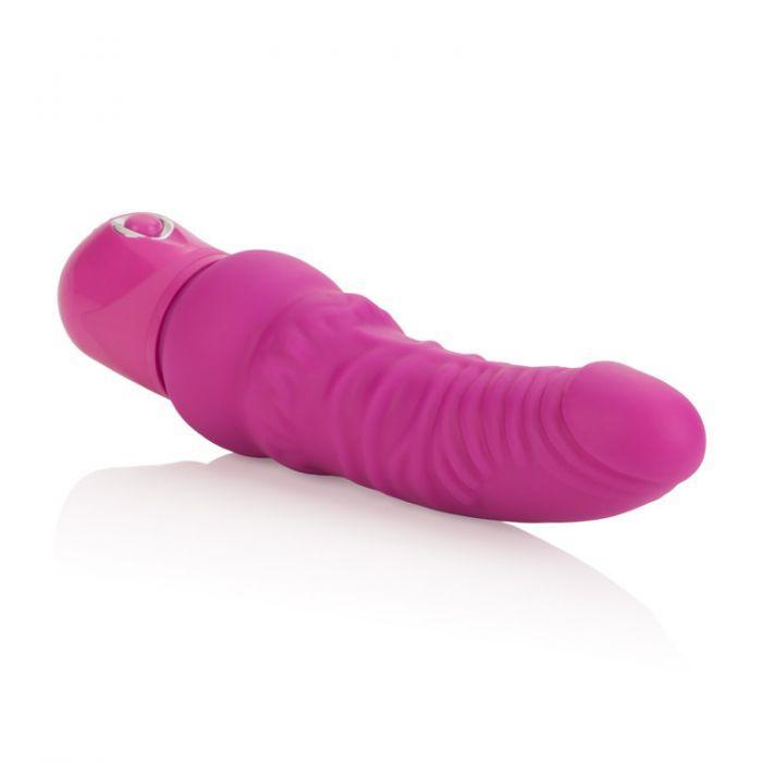 California Exotics - Power Stud Waterproof Curvy Vibrator (Pink) CE1198 CherryAffairs