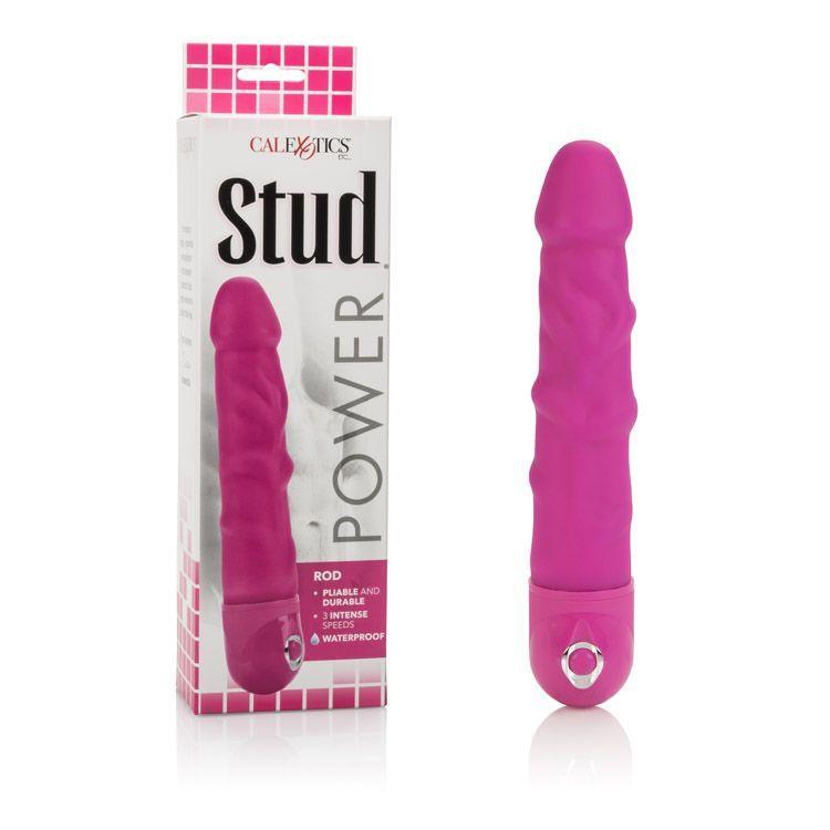 California Exotics - Power Stud Waterproof Rod Dildo Vibrator  Pink 716770069948 Realistic Dildo w/o suction cup (Vibration) Non Rechargeable
