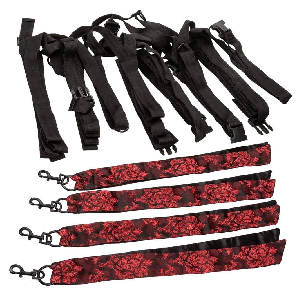 California Exotics - Scandal 8 Points of Love Bed Restraint (Red) CE1701 CherryAffairs