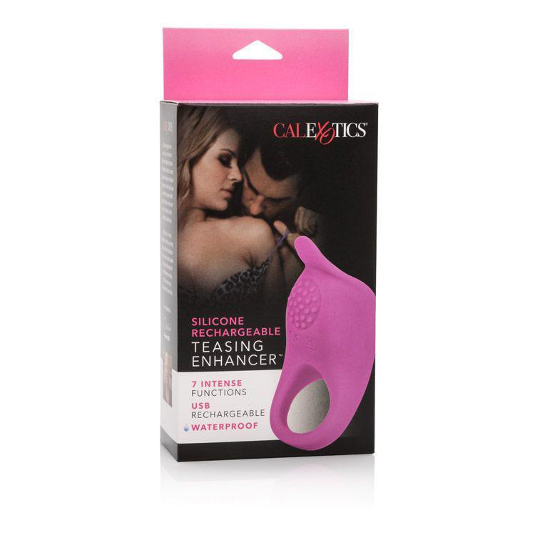 California Exotics - Silicone Rechargeable Teasing Enhancer Cock Ring (Pink) CE1397 CherryAffairs