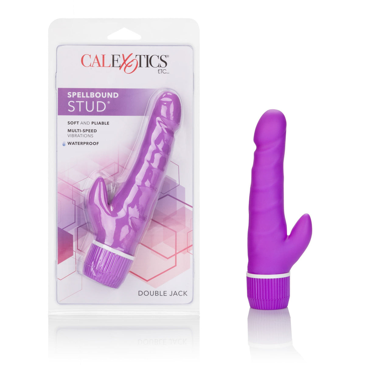 California Exotics - Spellbound Stud Double Jack Rabbit Vibrator (Purple) CE1373 CherryAffairs