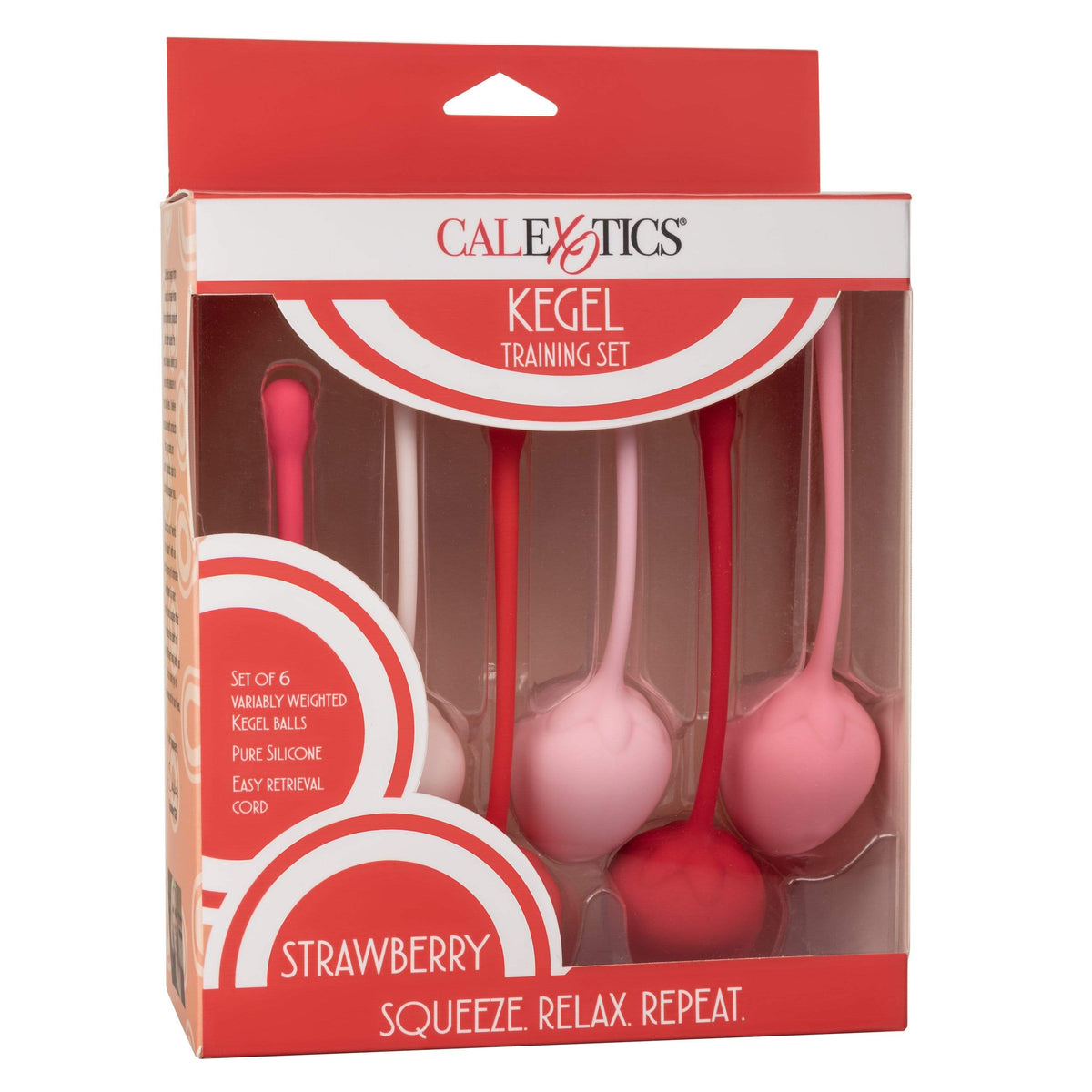 California Exotics - Strawberry Silicone Kegel Balls Training Set (Pink) CE1797 CherryAffairs