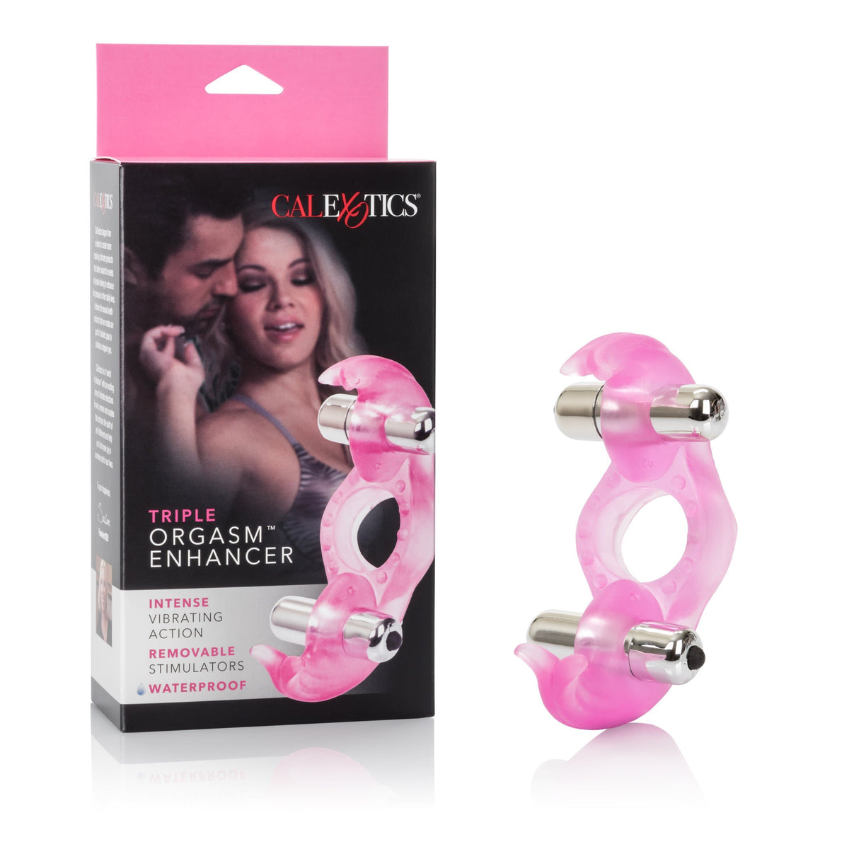 California Exotics - Triple Orgasm Enhancer Vibrating Cock Ring (Pink) -   CherryAffairs
