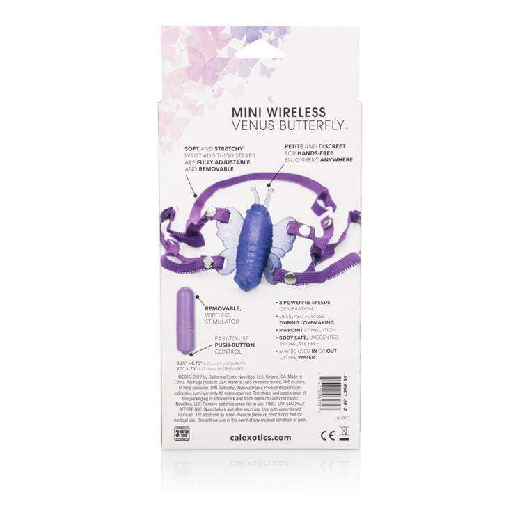 California Exotics - Venus Butterfly Mini Wireless Clit Massager (Purple) Clit Massager (Vibration) Non Rechargeable 716770062727 CherryAffairs