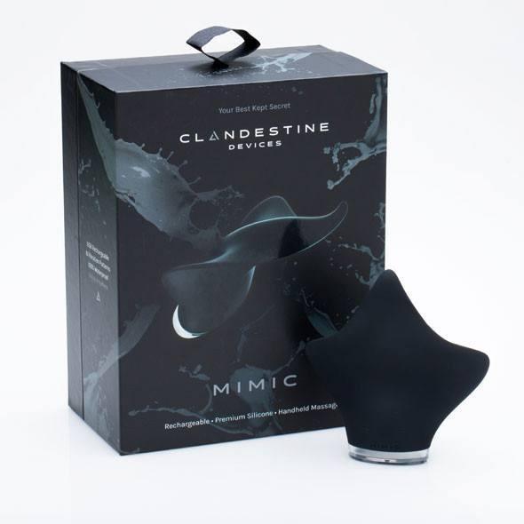 Clandestine - Mimic Vibrating Clit Massager (Black) CL1001 CherryAffairs