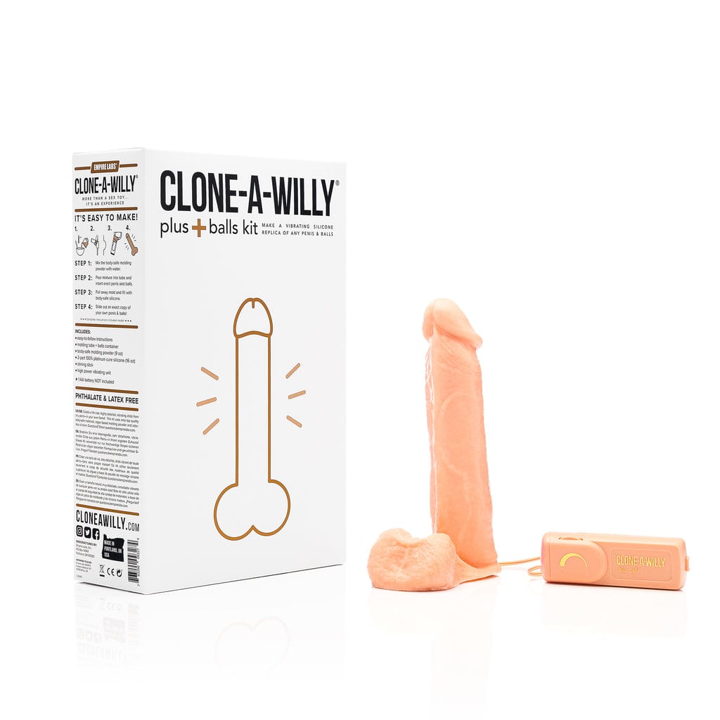 Clone A Willy - Vibrating Penis plus Balls DIY Dildo Clone Molding Kit Clone Dildo (Vibration) Non Rechargeable 763290093274 CherryAffairs
