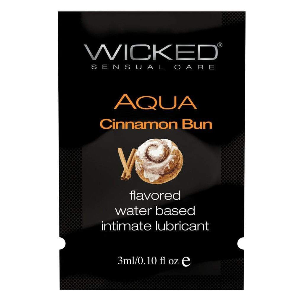 Wicked - Aqua Almond Bun Flavored Water Based Lubricant Sachet 3ml    Lube (Water Based)