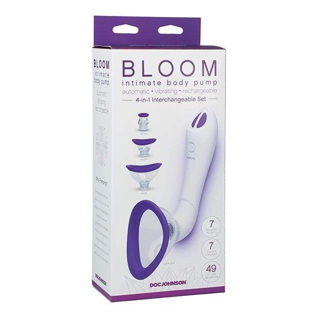 Doc Johnson - Bloom Intimate Body Automatic Vibrating Rechargeable Body Pump (White) DJ1169 CherryAffairs
