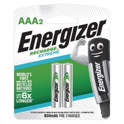 Energizer - Recharge Extreme NH12RP2 Pack of 2 AAA Batteries (800mAh) Battery 604579758 CherryAffairs