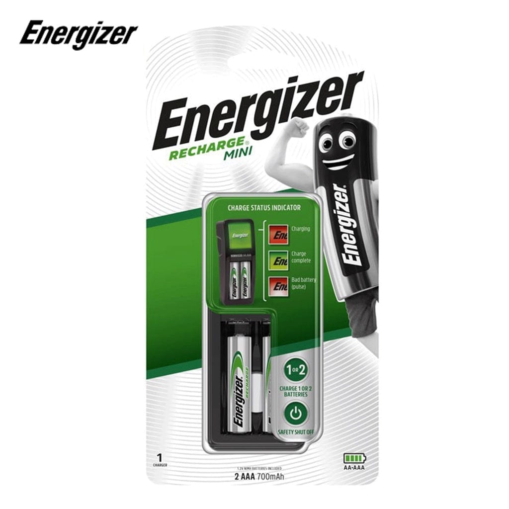 Energizer - Recharge Mini Charger CH2PC4 with NH12P+  2 AA Batteries (700 mAh) Battery 8888021300994 CherryAffairs