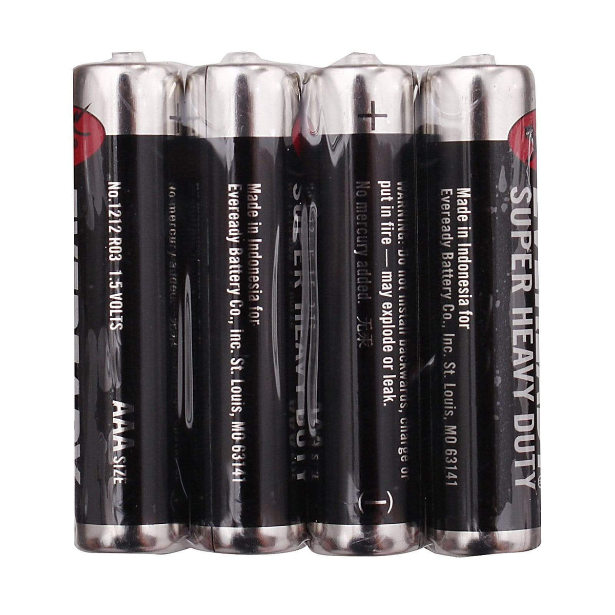 Eveready - 1.5V AAA Battery Pack of 4 (Black) Battery 8888021100563 CherryAffairs