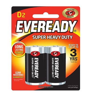 Eveready - Super Heavy Duty M1250 Battery Pack of 2 D2    Battery