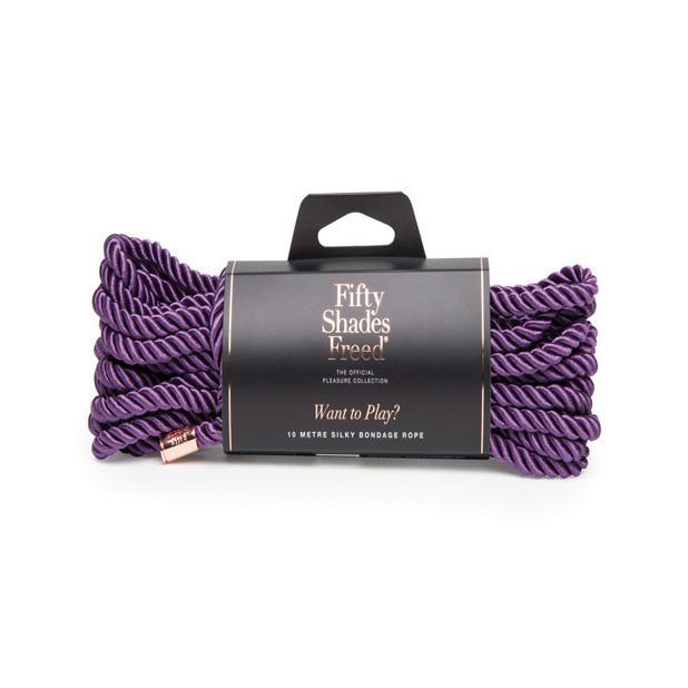 Fifty Shades Freed - Want to Play Silk Rope 10 m (Purple) FSG1078 CherryAffairs