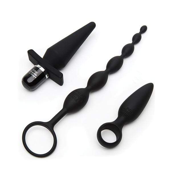 Fifty Shades of Grey - Pleasure Overload Take it Slow Gift Set (Black)    Anal Kit (Vibration) Non Rechargeable