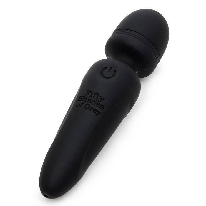 Fifty Shades of Grey - Sensation Rechargeable Mini Wand Vibrator (Black) -   CherryAffairs
