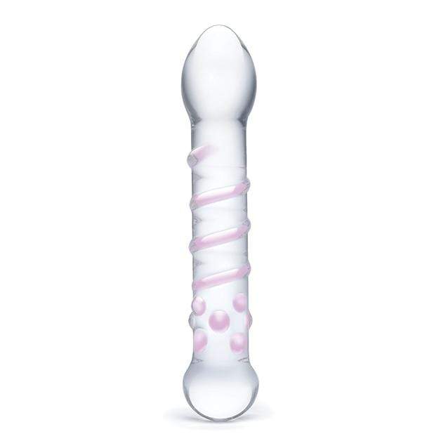 Glas - Spiral Staircase Full Tip Glass Dildo 7.25&quot; (Clear) GL1023 CherryAffairs