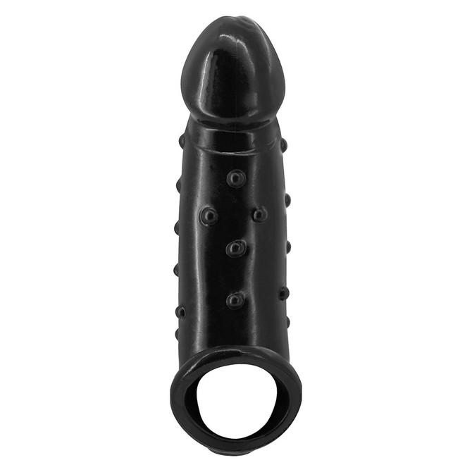 KMP - Oniikase Suck Continuous Projection Cock Sleeve with Ball Ring (Black) KMP1116 CherryAffairs