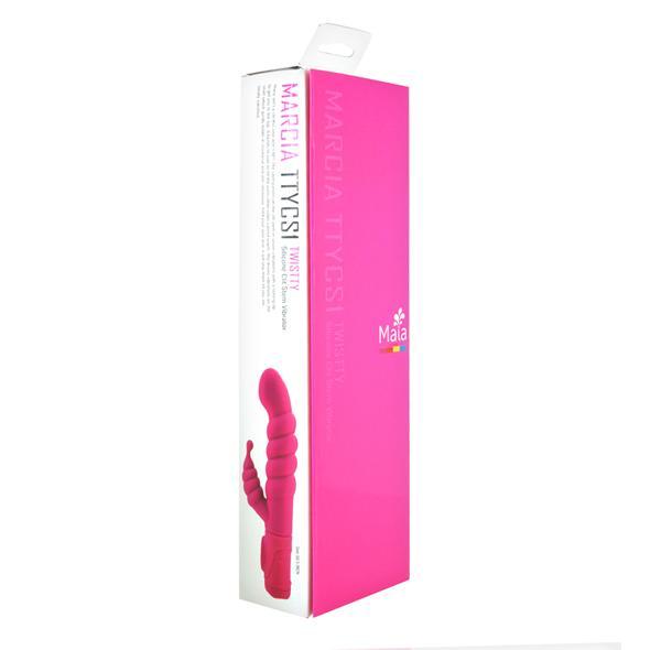 Maia Toys - Marcia Twisty Silicone Clit Stem Vibrator (Neon Pink)    Rabbit Dildo (Vibration) Non Rechargeable