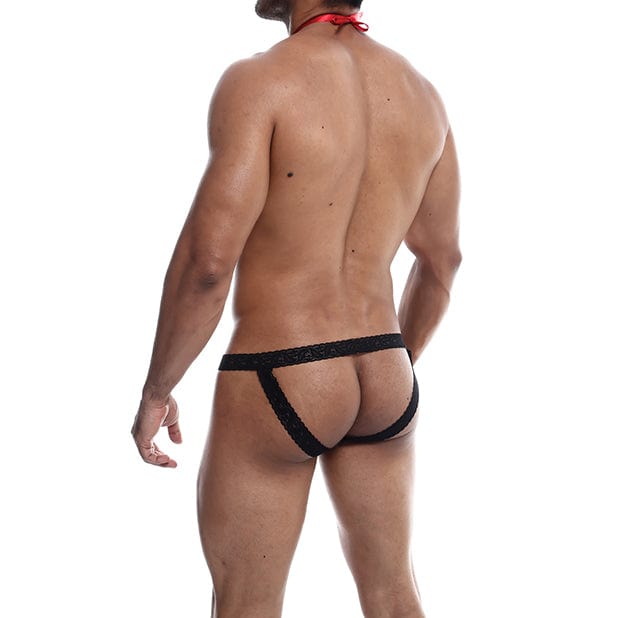 Male Basics - Tuxedo Lace Jockstrap Underwear S/M (Black) Gay Pride Underwear 677355464643 CherryAffairs