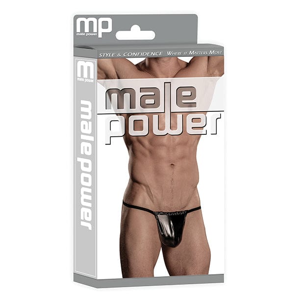 Male Power - Liquid Onyx Posing Strap Underwear O/S (Black) Gay Pride Underwear 845830041690 CherryAffairs