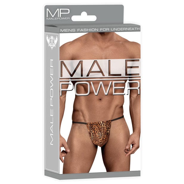 Male Power - Posing Strap Animal Print Thong Underwear O/S (Leopard)    Gay Pride Underwear