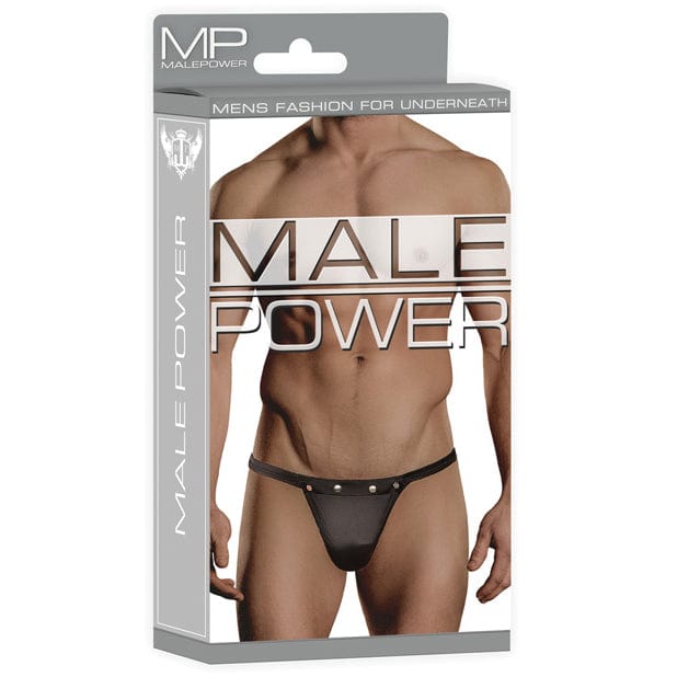 Male Power - Rip off Thong Underwear with Studs L/XL (Black) -   CherryAffairs