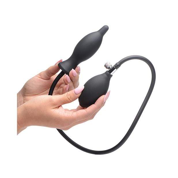 Master Series - Dark Inflator Inflatable Silicone Anal Plug (Black) MSR1022 CherryAffairs