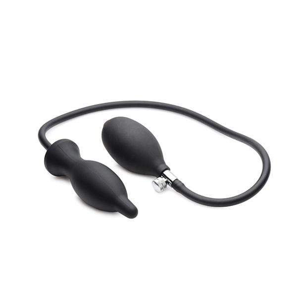 Master Series - Dark Inflator Inflatable Silicone Anal Plug (Black) MSR1022 CherryAffairs
