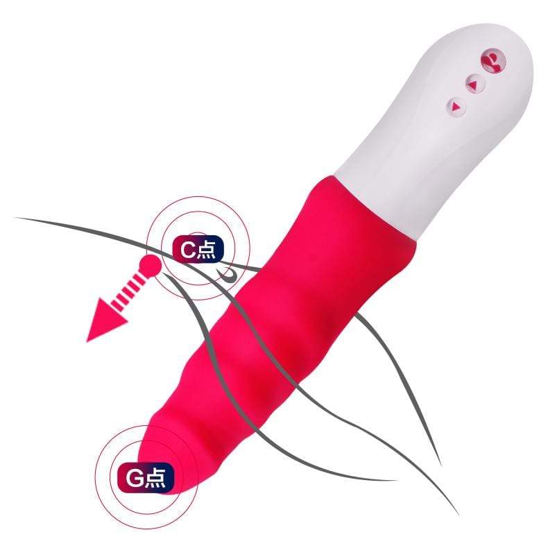 MyToys - My Lover Rechargeable Thrusting Vibrator (Red) MYT1006 CherryAffairs