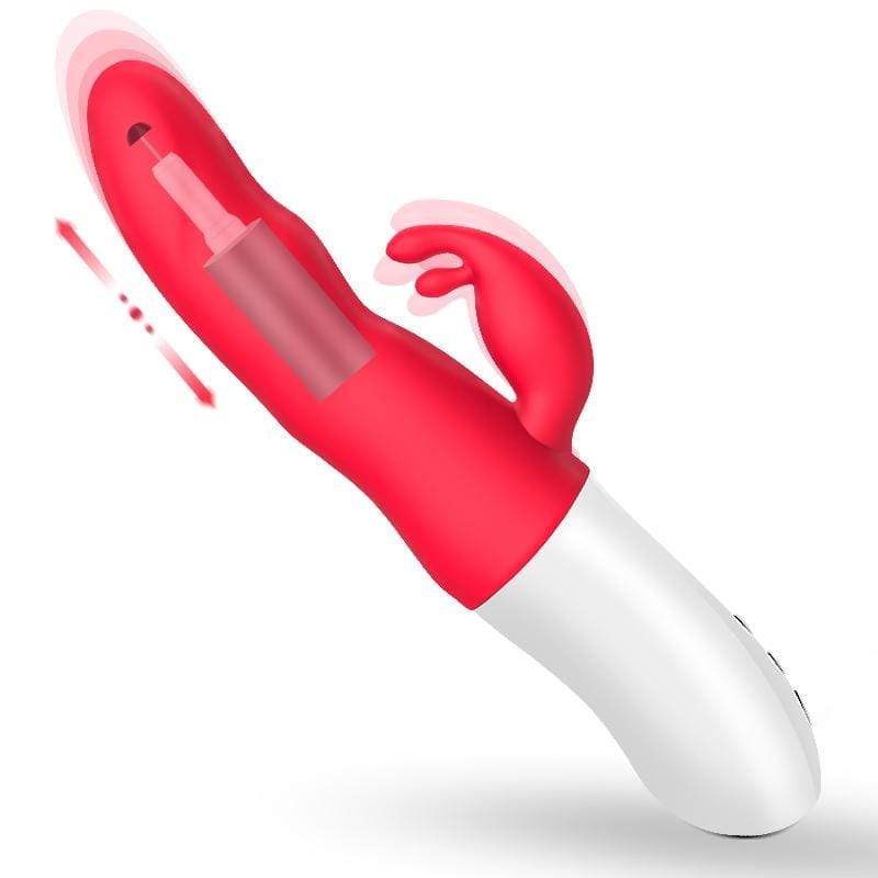 MyToys - MyBunny Rechargeable Thrusting Rabbit Vibrator (Red) MYT1007 CherryAffairs