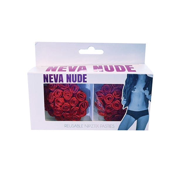Neva Nude - Burlesque First Impression Roses Reusable Silicone Pasties Nipple Covers O/S (Red) Nipple Covers 614608261444 CherryAffairs