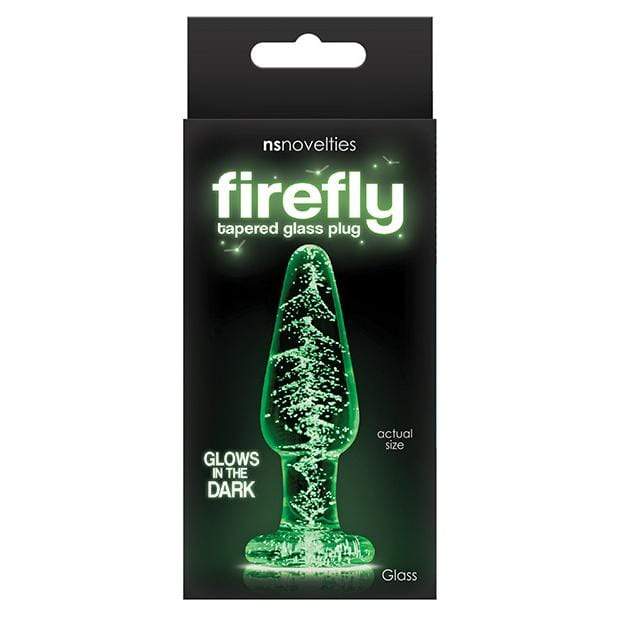 NS Novelties - Firefly Glow In The Dark Glass Tapered Anal Plug NS1109 CherryAffairs