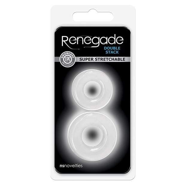 NS Novelties - Renegade Double Stack Super Stretchable Cock Rings (Clear) NS1104 CherryAffairs