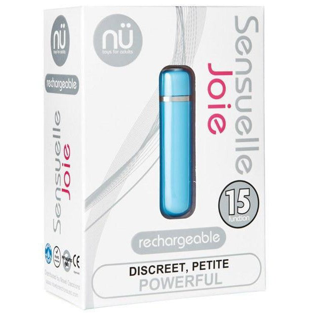 NU - Sensuelle 15 Functions Joie Bullet Vibrator (Blue) NU1010 CherryAffairs